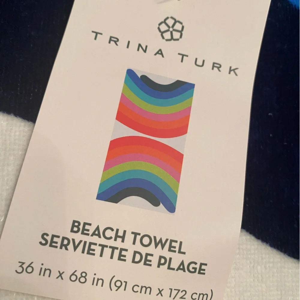 Trina Turk Beach Towel - Colorful and soft - 36”x68” - Brand new!